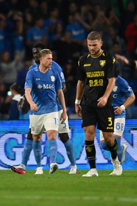 RECORD DATE NOT STATED 10th October 2026; Stadio Diego Armando Maradona, Naples, Italy; Italian Serie A Football, Napoli versus Frosinone; Kevin De Bruyne of Napoli celebrates after scoring the goal of 1-0 DomenicoxCippitelli