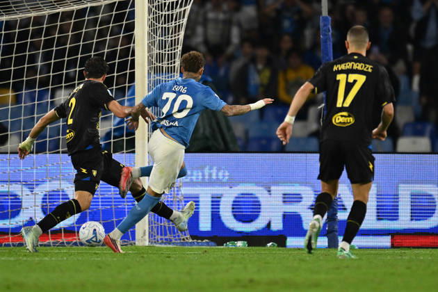 RECORD DATE NOT STATED 10th October 2026; Stadio Diego Armando Maradona, Naples, Italy; Italian Serie A Football, Napoli versus Frosinone; Noa Lang of Napoli scores the goal for 2-0 DomenicoxCippitelli