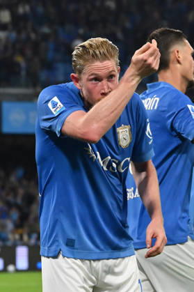 RECORD DATE NOT STATED 10th October 2026; Stadio Diego Armando Maradona, Naples, Italy; Italian Serie A Football, Napoli versus Frosinone; Kevin De Bruyne of S.S.C. Napoli celebrates after scoring the goal of 3-0 DomenicoxCippitelli