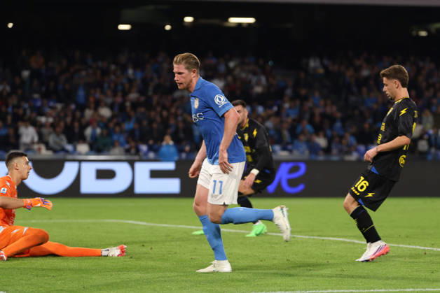October 10, 2026, Napoli, Campania, ITALIA: Goal the Kevi De Bruyne of SSC Napoli during the 2026 27 Serie A match between SSC Napoli and FC Frosinone, played on October 10, 2026, at the Stadio Diego Armando Maradona in Naples Serie A Football Match †2026 27 Season: Napoli Vs. Frosinone - ZUMAs236 20261010_aap_s236_103 Copyright: xFabioxSassox