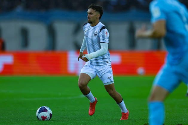 FC Zürich gegen FC Thun Brack Super League 10. Oktober 2026 Bledian Krasniqi (7, FC Zürich) während des Fussballspiels der Brack Super League, FC Zürich gegen FC Thun, 10. Oktober 2026, Stadion Letzigrund, Zürich, Schweiz. Zürich Stadion Letzigrund Zürich Schweiz