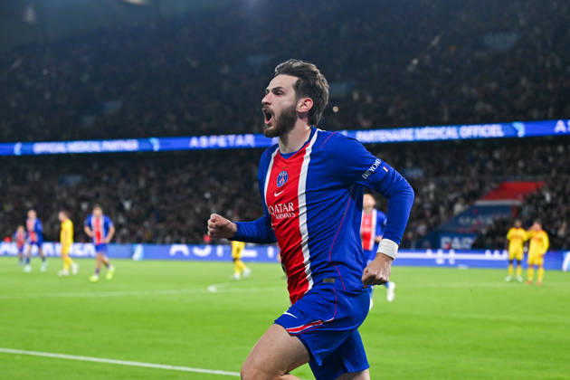 Paris Saint-Germain v Le Mans FC - Ligue 1 McDonald s 2026 2027 Khvicha KVARATSKHELIA of Paris Saint-Germain celebrate after scores during Ligue 1 McDonald s match between Paris and Le Mans at Parc des Princes on October 10, 2026 in Paris, France. Paris France Copyright: xBaptistexFernandezx 776573319
