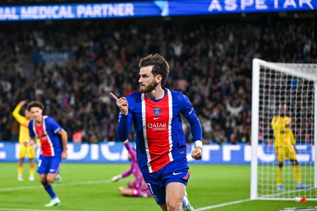 Paris Saint-Germain v Le Mans FC - Ligue 1 McDonald s 2026 2027 Khvicha KVARATSKHELIA of Paris Saint-Germain celebrate after scores during Ligue 1 McDonald s match between Paris and Le Mans at Parc des Princes on October 10, 2026 in Paris, France. Paris France Copyright: xBaptistexFernandezx 776573319