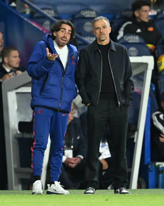 PSG v Le Mans FC - French Ligue 1 PARIS, FRANCE - OCTOBER 10: Luis Enrique (R), head coach of Paris Saint - Germain, in action during the French Ligue 1 (L1) soccer match between Paris Saint-Germain (PSG) and Le Mans FC at Parc des Princes stadium in Paris, France on October 10, 2026. Mustafa Yalcin Anadolu Paris France. Editorial use only. Please get in touch for any other usage. Copyright: x2026xAnadoluxMustafaxYalcinx
