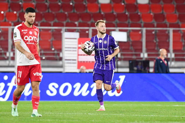 AS Monaco v Toulouse FC - Ligue 1 McDonald s 2026 2027 Casper TENGSTEDT of Toulouse celebrate after scores during Ligue 1 McDonald s match between Monaco and Toulouse at Stade Louis II on October 10, 2026 in Monaco, Monaco. Monaco Monaco Copyright: xIconxSportx 776573324
