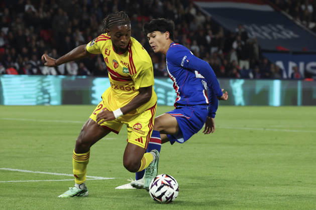 FOOTBALL : Paris Saint Germain Vs Le Mans - Ligue 1 - 10 10 2026 Rayan Bamba (Le Mans) Vs Dro Fernandez (Paris Saint Germain) ParisFrance Copyright: xMichaelxBaucherx