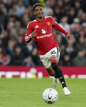 Manchester, England, 10th October 2026. Amad Diallo of Manchester United, ManU during the Manchester United vs Tottenham Hotspur Premier League match at Old Trafford, Manchester. Picture credit should read: Andrew Yates Sportimage EDITORIAL USE ONLY. No use with unauthorised audio, video, data, fixture lists, club league logos or live services. Online in-match use limited to 120 images, no video emulation. No use in betting, games or single club league player publications. SPI_104_AY_MANUTD_SPURS SPI-5058-0107