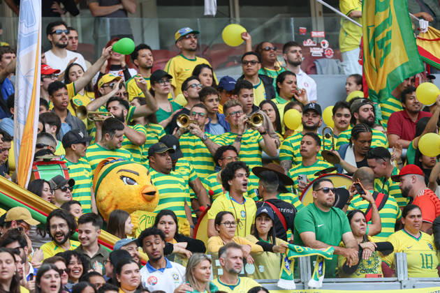 RECORD DATE NOT STATED 10th October 2026; Beira-Rio Stadium, Porto Alegre, Brazil; Friendlies Women Football, Brazil versus Argentina; Fans of the Brazil enjoy the atmosphere MaxxPeixoto