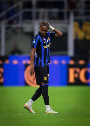 FC Internazionale v Parma Calcio 1913 - Serie A - Season 2026-2027 Milan, Italy, 10th October 2026. Djed Spence of FC Internazionale reacts following the FC Internazionale vs Parma Calcio 1913 Serie A match at Giuseppe Meazza, Milan. Picture credit should read: Jonathan Moscrop Milan Stadio Giuseppe Meazza Italy