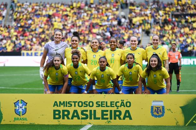 Match between Brazil and Argentina for the women s national team, Nationalteam friendly Brazil team during the match between Brazil and Argentina, valid for the friendly of the women s national team, held at the Beira-Rio stadium, in Porto Alegre this Saturday (10). Porto Alegre Rio Grande do Sul Brasil Copyright: xRodrigoxZiebellx