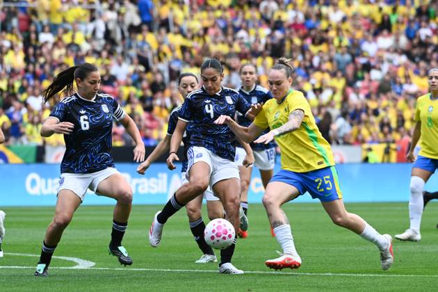 Match between Brazil and Argentina for the women s national team, Nationalteam friendly Niehues during the match between Brazil and Argentina, valid for the Women s National Team friendly, held at the Beira-Rio stadium, in Porto Alegre this Saturday (10) Porto Alegre Rio Grande do Sul Brasil Copyright: xRodrigoxZiebellx