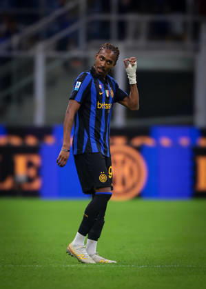 FC Internazionale v Parma Calcio 1913 - Serie A - Season 2026-2027 Milan, Italy, 10th October 2026. Djed Spence of FC Internazionale reacts following the FC Internazionale vs Parma Calcio 1913 Serie A match at Giuseppe Meazza, Milan. Picture credit should read: Jonathan Moscrop Milan Stadio Giuseppe Meazza Italy
