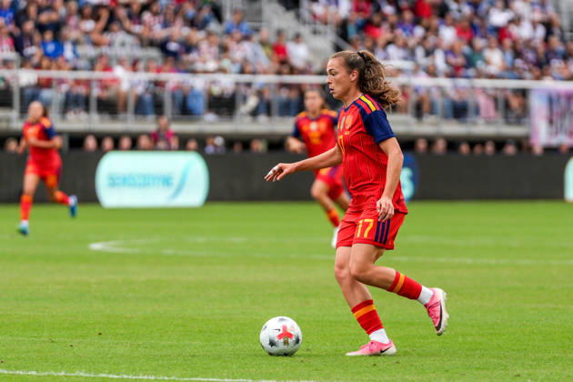 USA v Spain - Women s International Friendly, Länderspiel, Nationalmannschaft WASHINGTON D.C., UNITED STATES - OCTOBER 10: Lucia Corrales (17) of Spain in actionduring Women s International Friendly football match between USA and Spain at Audi Field Stadium in Washington D.C., United States on October 10, 2026. Hasan Akbas Anadolu District of Columbia United States. Editorial use only. Please get in touch for any other usage.  Copyright: x2026xAnadoluxHasanxAkbasx
