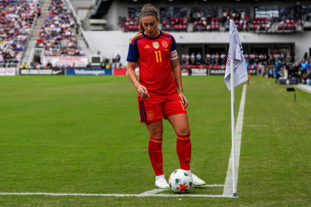USA v Spain - Women s International Friendly, Länderspiel, Nationalmannschaft WASHINGTON D.C., UNITED STATES - OCTOBER 10: Alexia Putellas (11) of Spain uses a freekick during Women s International Friendly football match between USA and Spain at Audi Field Stadium in Washington D.C., United States on October 10, 2026. Hasan Akbas Anadolu District of Columbia United States. Editorial use only. Please get in touch for any other usage.  Copyright: x2026xAnadoluxHasanxAkbasx
