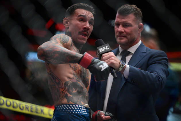 October 10, 2026, Las Vegas, Nevada, USA: ANDRE FILI defeats KAI KAMAKA III by KO, Round 2, :22 during UFC Fight Night night the Meta APEX in Las Vegas. Las Vegas USA - ZUMAo117 20261010_zsp_o117_006 Copyright: xMikaelxOnax
