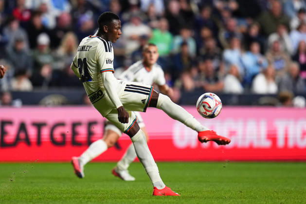 October 10, 2026: Philadelphia Union Midfielder Danley Jean Jacques (21) kicks the ball during the second half of an MLS, Fussball Herren, USA match against Real Salt Lake at Subaru Park in Chester, Pennsylvania. CSM Chester United States of America - ZUMAc04_ 20261010_zma_c04_283 Copyright: xKylexRoddenx