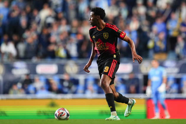 October 10, 2026: Real Salt Lake Forward Morgan Guilavogui (9) controls the ball during the second half of an MLS, Fussball Herren, USA match against the Philadelphia Union at Subaru Park in Chester, Pennsylvania. CSM Chester United States of America - ZUMAc04_ 20261010_zma_c04_287 Copyright: xKylexRoddenx