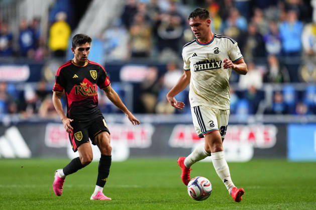October 10, 2026: Philadelphia Union Defender Frankie Westfield (39) controls the ball during the second half of an MLS, Fussball Herren, USA match against Real Salt Lake at Subaru Park in Chester, Pennsylvania. CSM Chester United States of America - ZUMAc04_ 20261010_zma_c04_299 Copyright: xKylexRoddenx