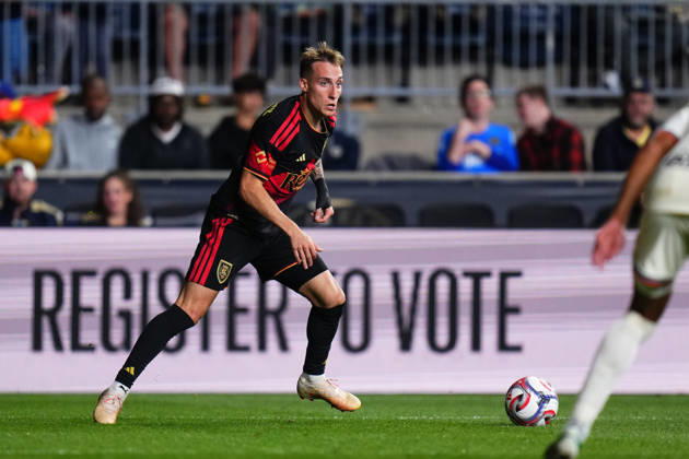 October 10, 2026: Real Salt Lake Forward Dominik Marczuk (11) controls the ball during the second half of an MLS, Fussball Herren, USA match against the Philadelphia Union at Subaru Park in Chester, Pennsylvania. CSM MLS 2026: Union Vs Salt Lake OCT 10 - ZUMAc04_ 20261010_zma_c04_303 Copyright: xKylexRoddenx