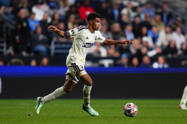 October 10, 2026: Philadelphia Union Defender Nathan Harriel (26) controls the ball during the second half of an MLS, Fussball Herren, USA match against Real Salt Lake at Subaru Park in Chester, Pennsylvania. CSM Chester United States of America - ZUMAc04_ 20261010_zma_c04_328 Copyright: xKylexRoddenx