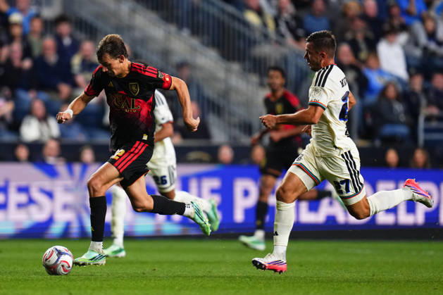 October 10, 2026: Real Salt Lake Forward Sergi Solans (22) controls the ball during the second half of an MLS, Fussball Herren, USA match against the Philadelphia Union at Subaru Park in Chester, Pennsylvania. CSM Chester United States of America - ZUMAc04_ 20261010_zma_c04_329 Copyright: xKylexRoddenx