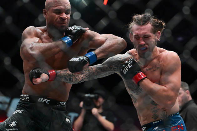 October 10, 2026, Las Vegas, Nevada, USA: BRENDAN ALLEN defeats CHRISTIAN LEROY DUNCAN by submission (rear-naked choke) at 2:46 of Round 5 during UFC Fight Night night the Meta APEX in Las Vegas. Las Vegas USA - ZUMAo117 20261010_zsp_o117_035 Copyright: xMikaelxOnax