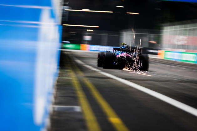Marina Bay Street Circuit, Singapore, Singapore. 10.October.2026; Franco Colapinto of Argentina and BWT Alpine F1 Team during qualifying Formula One Singapore Grand Prix  aflo_354967805 JayxHiranox