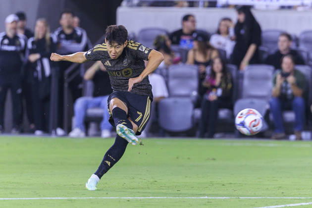 October 10, 2026, Los Angeles, California, USA: Son Heung-Min 7 of the Los Angeles Football Club makes a goal attempt during their regular season MLS, Fussball Herren, USA game against the Vancouver Whitecaps on Saturday October 10, 2026 at the BMO Stadium in Los Angeles, California. ARIANA RUIZ PI LAFC Vs. Vancouver Whitecaps - ZUMAp124 20261010_zaa_p124_012 Copyright: xArianaxRuizx