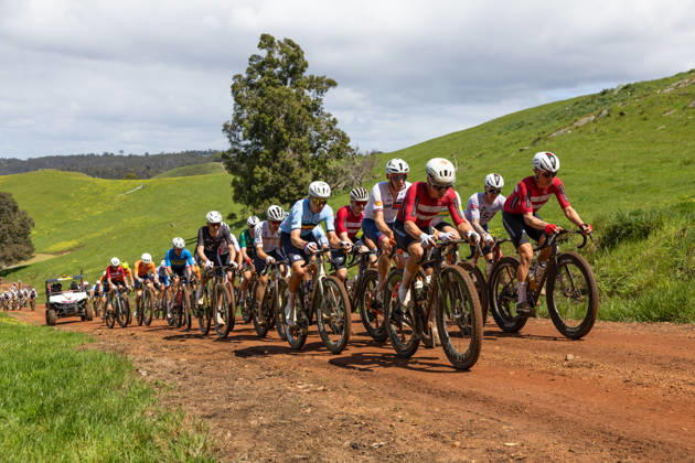 2026 UCI Gravel World Championships Picture by James Raison SWpix.com - 11 10 2026 - Cycling - 2026 UCI Gravel World Championships - Nannup, Western Australia, Australia - Men™s Elite - The peloton, Denmark Copyright: x xSWpix.comx(t axPhotographyxHubxLtd)xJamesxRaison SWpix.comx SWP-3030-24554