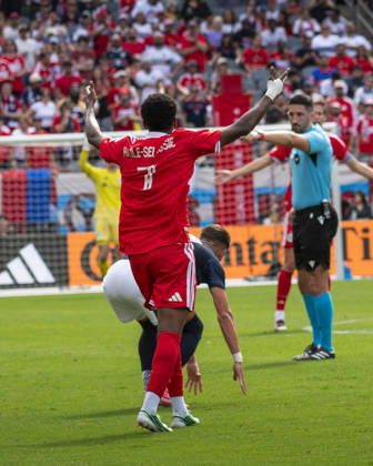 Chicago Fire FC V New York City FC - MLS, Fussball Herren, USA - October 10, 2026 Maren Haile-Selassie ( 7) of Chicago Fire FC appeals to the referee during the match between Chicago Fire FC and New York City FC at Soldier Field Stadium in Chicago, United States, on October 10, 2026. Chicago IL United States  Copyright: xRichardxNicholsx originalFilename:nichols-chicagof261010_npD4V.jpg