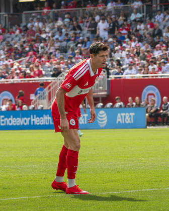 Chicago Fire FC V New York City FC - MLS, Fussball Herren, USA - October 10, 2026 Robert Lewandowski ( 9) of Chicago Fire FC plays during the match between Chicago Fire FC and New York City FC at Soldier Field Stadium in Chicago, United States, on October 10, 2026. Chicago IL United States  Copyright: xRichardxNicholsx originalFilename:nichols-chicagof261010_npVGD.jpg