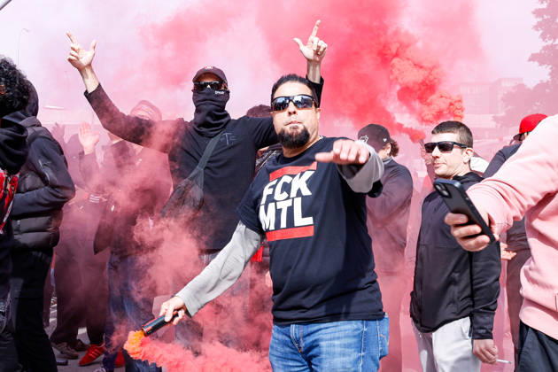 Toronto FC v CF Montreal Toronto FC fans march toward BMO Field while burning a flare before the start of a Major League Soccer game between Toronto FC and CF Montreal in Toronto, Ontario, Canada, on October 10, 2026. Toronto Ontario Canada  Copyright: xIndrawanxKumalax originalFilename:kumala-majorlea261010_npEOv.jpg