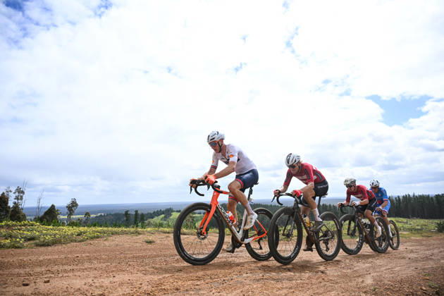 2026 UCI Gravel World Championships Picture by Zac Williams SWpix.com - 11 10 2026 - Cycling - 2026 UCI Gravel World Championships - Nannup, Western Australia, Australia - Men™s Elite - Connor Swift (Great Britain), Mads Würtz Schmidt (Denmark), Magnus Bak Klaris (Denmark), Martin Stosek (Czechia) Copyright: x xSWpix.comx(t axPhotographyxHubxLtd)xZacxWilliams SWpix.comx SWP-3030-24590
