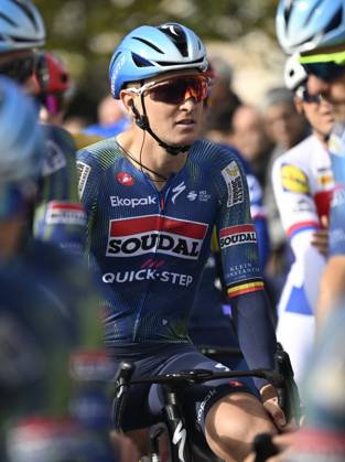 Paris Tours 2026 Cycling Race TOURS, FRANCE - OCTOBER 11 : Merlier Tim (BEL) of Soudal Quick-Step during the 120th edition of Paris Tours an UCI ProSeries 1.Pro one day cycling road race for Men Elite of 216.2 km with start in Chartres and finish in Tours on October 11, 2026 in Tours, France, 11 10 2026 ( Motordriver Guy De Vuyst - Tours France  Copyright: xNicoxVereeckenx