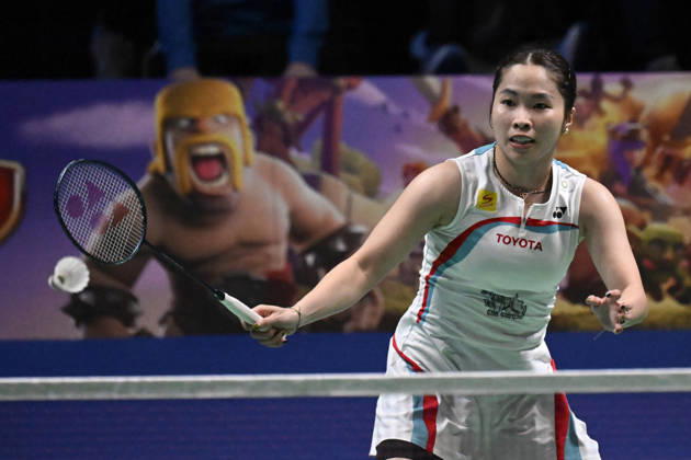 Ratchanok Intanon of Thailand hits a return during her women s singles match against Mia Blichfeldt of Denmark (not pictured) during the finals at the badminton Clash of Clans Arctic Open 2026 tournament in Vantaa, Finland, on October 11, 2026. - ANTTI AIMO-KOIVISTO Finland zHOj8luFI2k  Copyright: xAnttixAimo-Koivistox zHOj8luFI2k