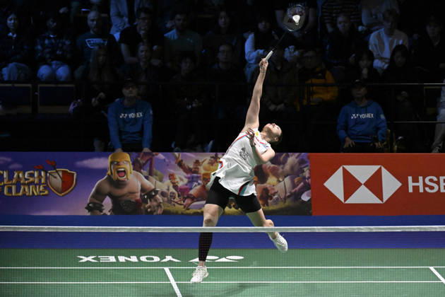 Ratchanok Intanon of Thailand hits a return during her women s singles match against Mia Blichfeldt of Denmark (not pictured) during the finals at the badminton Clash of Clans Arctic Open 2026 tournament in Vantaa, Finland, on October 11, 2026. - ANTTI AIMO-KOIVISTO Finland YEuhAnGPV2o  Copyright: xAnttixAimo-Koivistox YEuhAnGPV2o