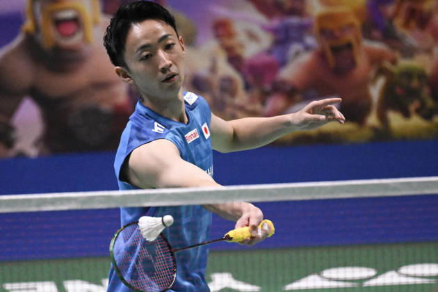 Yushi Tanaka of Japan hits a return during the men s singles match against Anders Antonsen of Denmark (not pictured) during the finals at the badminton Clash of Clans Arctic Open 2026 tournament in Vantaa, Finland, on October 11, 2026. - ANTTI AIMO-KOIVISTO Finland MydpsCC1euU  Copyright: xAnttixAimo-Koivistox MydpsCC1euU