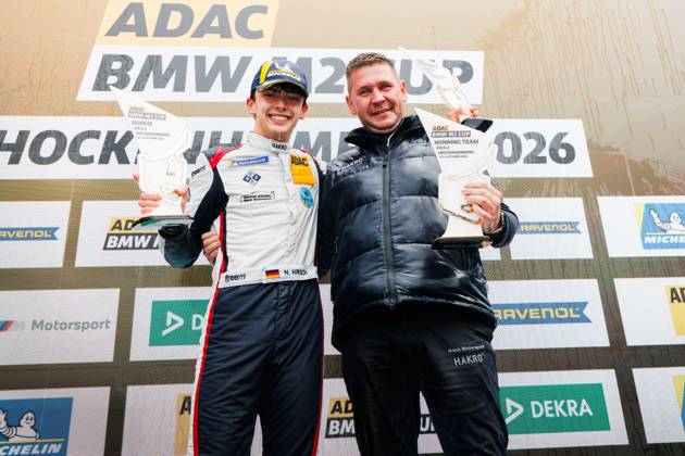 BMW M2 Cup, 9. + 10. Rennen Hockenheim 2026 3 BMW M2 Racing, Hofor Racing by Bonk Motorsport: Niklas Hirsch - picture by Gruppe C Photography Sachsenring Sachsenring Baden-Württemberg Germany Copyright: xGruppexCxPhotographyx