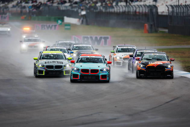 BMW M2 Cup, 9. + 10. Rennen Hockenheim 2026 3 BMW M2 Racing, Hofor Racing by Bonk Motorsport: Niklas Hirsch, 55 BMW M2 Racing, ME Motorsport: Noah Eichele - picture by Gruppe C Photography Sachsenring Sachsenring Baden-Württemberg Germany Copyright: xGruppexCxPhotographyx