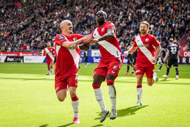 UTRECHT - Yoann Cathline of FC Utrecht celebrates the 1-0 during the Dutch Eredivisie match between FC Utrecht and Willem II at Galgenwaard Stadium on October 11, 2026, in Utrecht, the Netherlands. TOBIAS KLEUVER ANP Eredivisie 2026 27 xVIxANPxSportx xxANPxIVx 572120856 originalFilename: 572120856.jpg