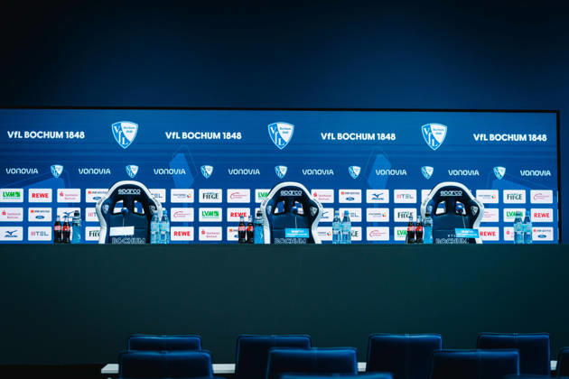 Bochum, Deutschland 11. Oktober 2026: 2. Bundesliga - 2026 2027 - 7. Spieltag - VfL Bochum 1848 gegen DSC Arminia Bielefeld Im Bild: Der Presseraum vom VfL Bochum DFL DFB regulations prohibit any use of photographs as image sequences and or quasi-video. Vonovia Ruhrstadion Nordrhein Westfalen Copyright: xFotostandx xGraebex