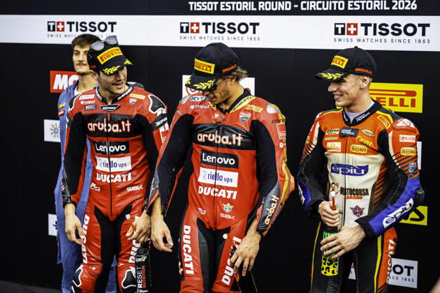 October 11, 2026, Cascais, Lisbon, Portugal: The Podium during the Tissot Superpole Race of the FIM Superbike World Championship, WM, Weltmeisterschaft at Circuito Estoril on October 11, 2026 in Cascais, Portugal. Cascais Portugal - ZUMAr200 20261011_zsp_r200_046 Copyright: xNunoxReisinhox