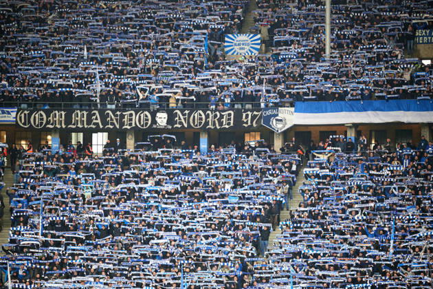 Stimmungsbild Olympiastadion Berlin, Fans Hertha, GER, Hertha BSC vs. SPVGG Greuther Fuerth, 2. Bundesliga, Saison 2026 27, 07. Spieltag, 11.10.2026 (DFL REGULATIONS PROHIBIT ANY USE OF PHOTOGRAPHS AS IMAGE SEQUENCES AND OR QUASI - VIDEO). GER, Hertha BSC vs. SPVGG Greuther Fuerth, 2. Bundesliga, Saison 2026 27, 07. Spieltag, 11.10.2026 Berlin