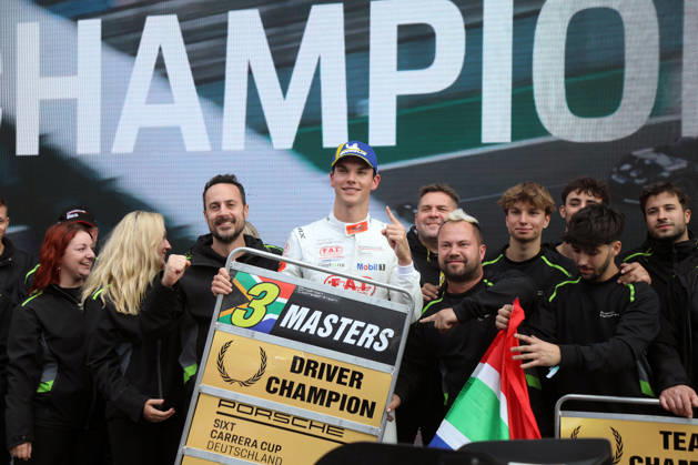 Porsche Sixt Carrera Cup Deutschland Finale Hockenheimring 09. - 11. Oktober 2026 Porsche Sixt Carrera Cup Deutschland Finale Hockenheimring 09. - 11. Oktober 2026 Rennen Sonntag Im Bild: Keagan Masters (RSA) Porsche Sixt Carrera Cup Champion 2026 Copyright: xBEAUTIFULxSPORTS Bernhardtx