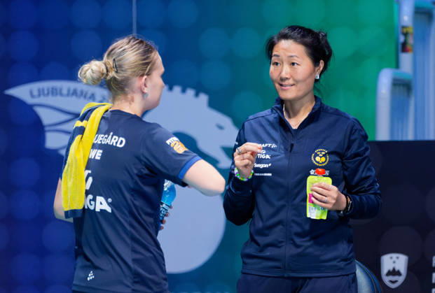 Fang Zhang Sweden (foto-ms1130b) at the 2026 European Table tennis, Tischtennis Championships in Ljubljana LJUBLJANA, SLOVENIA - 11 OCTOBER 2026: Fang Zhang Sweden (foto-ms1130b) in action at the European Table Tennis Championships in Stozice Arena, Ljubljana, Slovenia (Photo by Manfred Schillings) Ljubljana Stozice Arena Slovenia