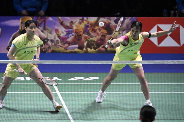 Lin Jhih Yun (L) and Hsu Yin-Hui (R) of Taiwan during their women s doubles match against Chen Fan Shu Tian and Luo Xu Min of China (not pictured) during the finals at the badminton Clash of Clans Arctic Open 2026 tournament in Vantaa, Finland, on October 11, 2026. - ANTTI AIMO-KOIVISTO Finland b4RZ9OJ7p5M  Copyright: xAnttixAimo-Koivistox b4RZ9OJ7p5M