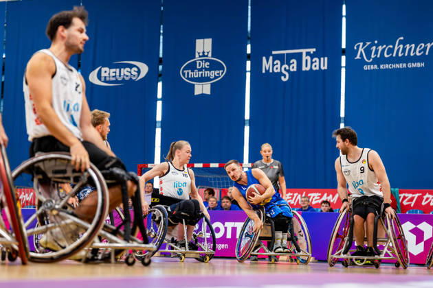 11.10.2026, GER, Rollstuhlbasketball, Maenner Frauen, Saison 26 27, Funke Cup, Hauptrunde, Thuringia Bulls - Spinto Muensterland Jens-Eike Albrecht (Thuringia Bulls) 99189 Elxleben Fit-In Freizeitanlage Sporthal Thueringen Deutschland