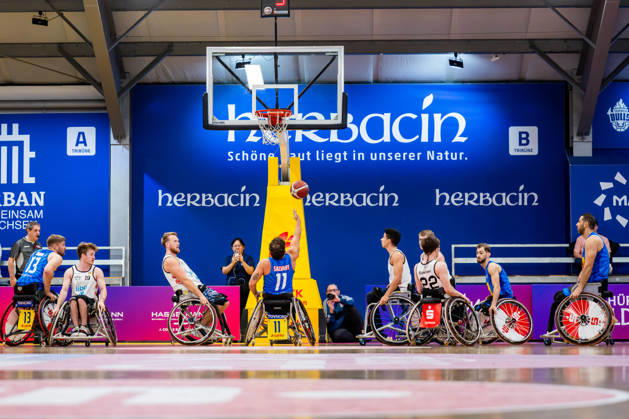 11.10.2026, GER, Rollstuhlbasketball, Maenner Frauen, Saison 26 27, Funke Cup, Hauptrunde, Thuringia Bulls - Spinto Muensterland Jordi Ruiz Jordan (Thuringia Bulls) 99189 Elxleben Fit-In Freizeitanlage Sporthal Thueringen Deutschland