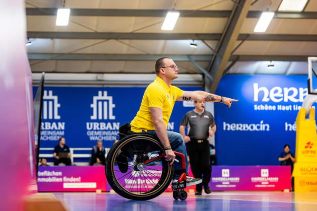 11.10.2026, GER, Rollstuhlbasketball, Maenner Frauen, Saison 26 27, Funke Cup, Hauptrunde, Thuringia Bulls - Spinto Muensterland Andre Bienek 99189 Elxleben Fit-In Freizeitanlage Sporthal Thueringen Deutschland
