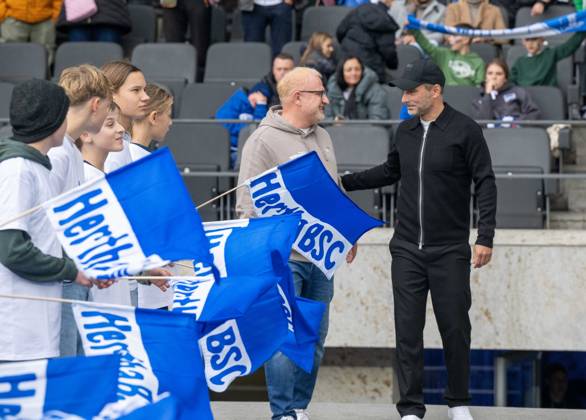 Fussball, Herren, Saison 2026 2027, 2. Bundesliga (7. Spieltag), Hertha BSC - SpVgg Greuther Fürth, v. l. Trainer Heiko Vogel (Greuther Fürth), Trainer Stefan Leitl (Hertha BSC), 11.10.2026, Copyright: xMatthiasxKochx